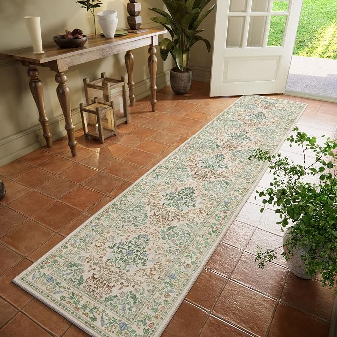 Washable Runners for Hallways Kitchen Rug: 2'x10' Runner Rug Stain Resistant by palohom