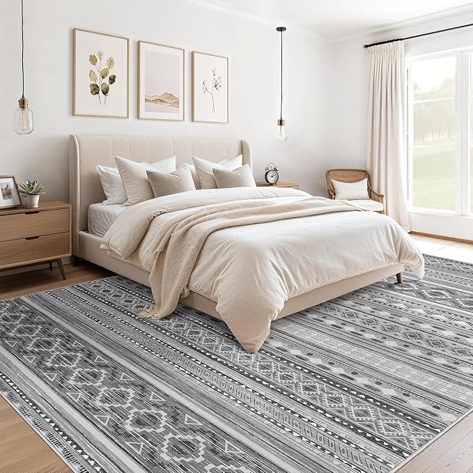 cotiled 7x9 Area Rugs Living Room Rug: Washable Boho Rugs - Image 2