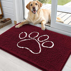 OLANLY Dog Door Mat for Muddy Paws 70x35, Paw Print Design, Absorbs Moisture - Image 7