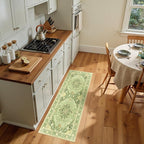 RELEANY Area Rugs Runner 2'x5' Washable Non-Slip, Floral Vintage Distress by RELEANY