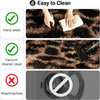 qulint Leopard Rug for Living Room, 5x7 Fluffy Carpet for Bedroom Soft Shaggy - Image 5
