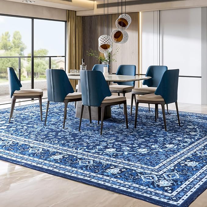 Lessymo Area Rugs 10 x 14 for Living Room, Machine Washable Area Rugs Boho Faux - Image 4