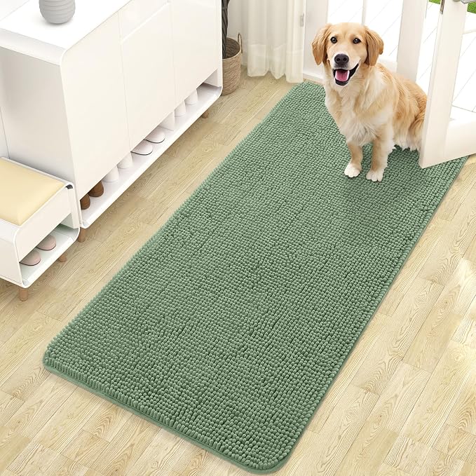 OLANLY Dog Door Mat for Muddy Paws 47x24, Absorbs Moisture and Dirt, Absorbent by OLANLY