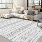 Nakagishi 5x8 Area Rugs Living Room: Washable Boho Large Neutral Soft Farmhouse by NakagishiAreaRug