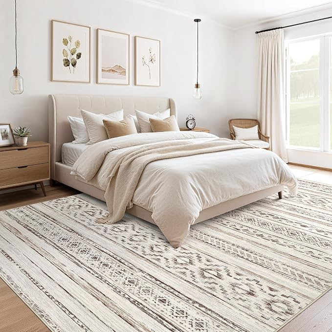 cotiled 5x8 Area Rugs Living Room Rug: Washable Boho Rugs - Image 2