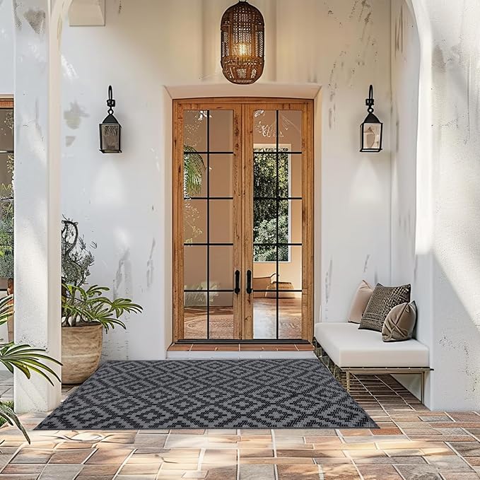 SAND MINE Waterproof Outdoor Rug, Plastic Reversible Rug, Modern Area Rug - Image 6