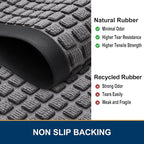 Smiry Front Door Mat Outside Entrance, Heavy Duty Natural Rubber Doormat - Image 4