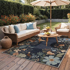 GENIMO Indoor Outdoor Area Rug 5'x7', Machine Washable Rugs by GENIMO
