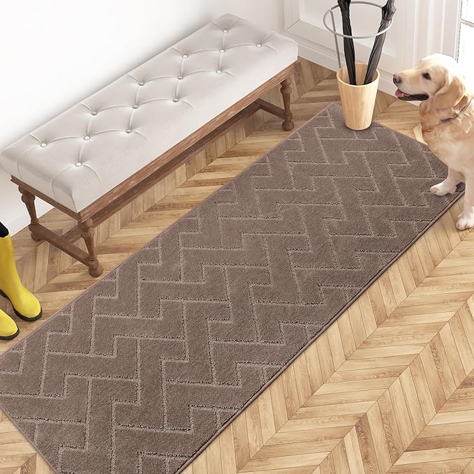 PURRUGS Dirt Trapping Door Mat 24" x 70", Non-Slip Machine Washable Entry Rug by PURRUGS