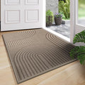 Front Door Mat 24''x35'', Absorbent Dirt Resist Washable Non Slip Low-Profile by QiCaiJia