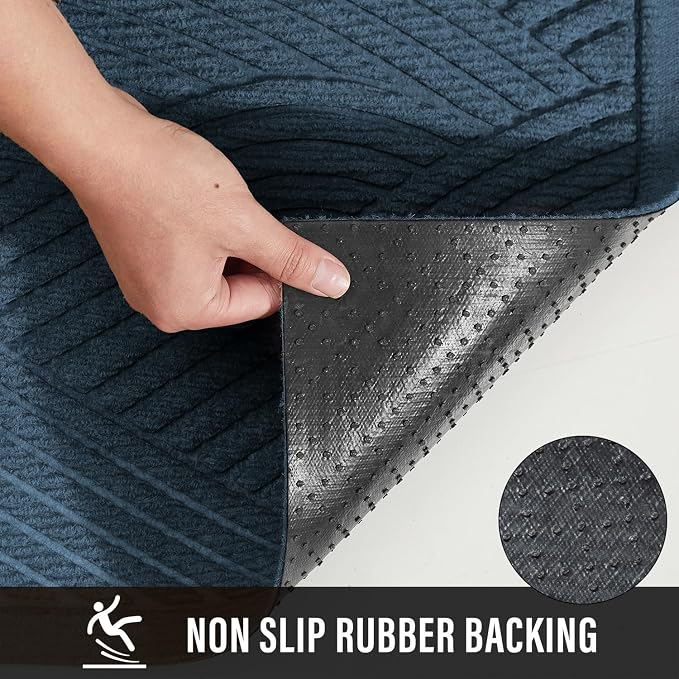 HIYARD Sturdy Front Door Mat, Absorbent Muddy Dirt Resist Welcome Door Mats - Image 3