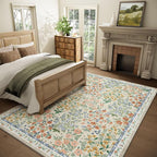 Washable Area Rugs for Living Room: 9x12 Area Rug for Bedroom Vintage Stain - Image 2