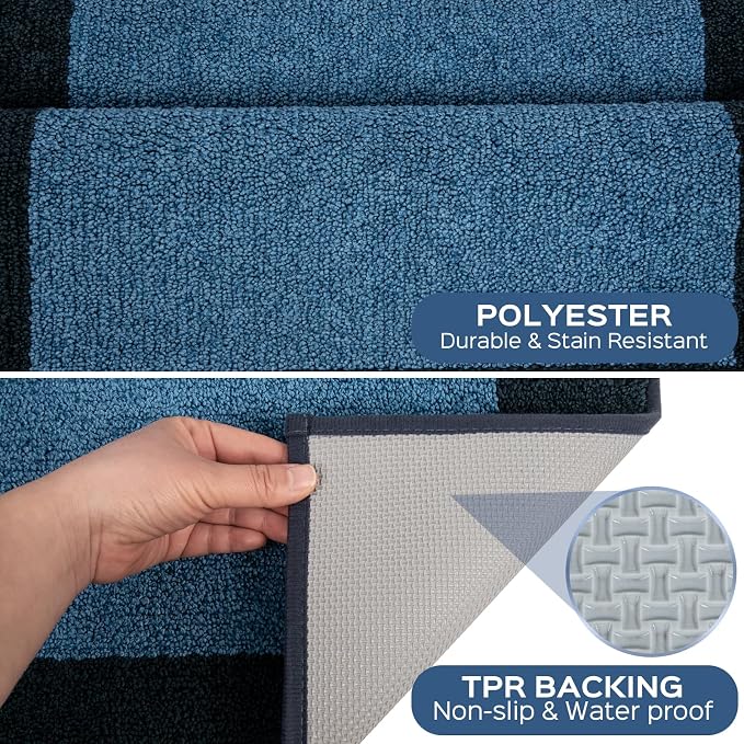 Machine Washable Throw Rug 24" x 36", Non Slip Kitchen Mat - Image 3