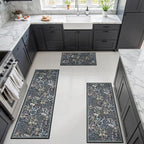 GRANNY SAYS Boho Kitchen Rug Sets of 3, Non Slip Washable Faux Wool Kitchen Mats - Image 7