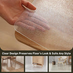 Clear Plastic Area Mat for Under Dining Table, Anti-Spill Hard Floor Protector - Image 6