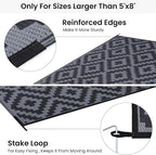 Smiry Waterproof Outdoor Rug 6x9 ft, Reversible Plastic Straw Patio Camping Rugs - Image 4