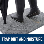 OLANLY Dog Door Mat for Muddy Paws 32x20, Absorbs Moisture and Dirt, Absorbent - Image 2