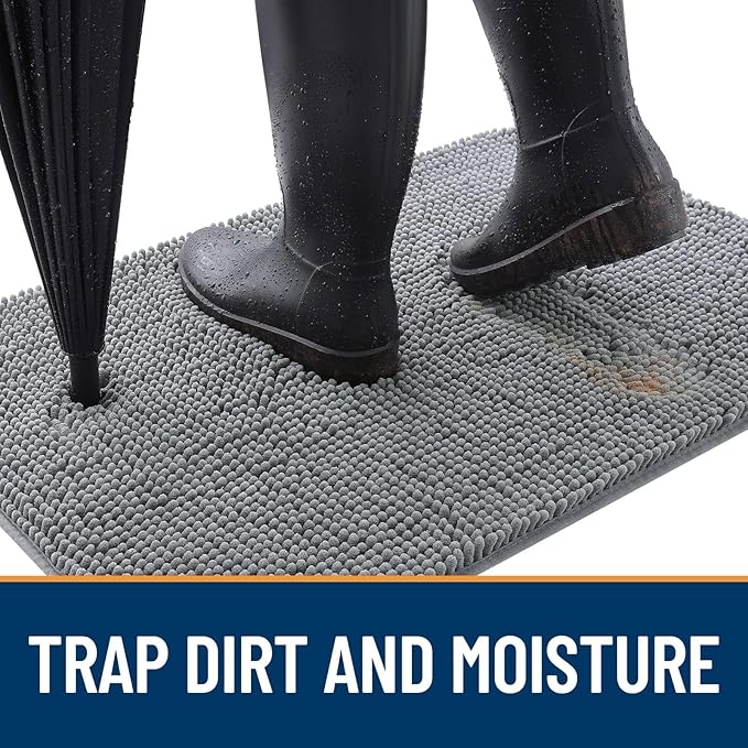 OLANLY Dog Door Mat for Muddy Paws 40x32, Absorbs Moisture and Dirt, Absorbent - Image 2