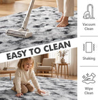 4x6 Ft Shag Area Rug for Bedroom Living Room, Tie-Dyed Ultra Soft Fluffy Furry - Image 7