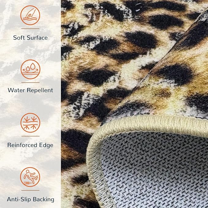 BESTSWEETIE Area Rug 8x10 Rug Machine Washable Non-Slip Low Pile Print Pattern - Image 3
