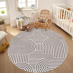 Washable Rug 6ft Area Rugs for Living Room, Abstract Rug for Bedroom, Soft - Image 8