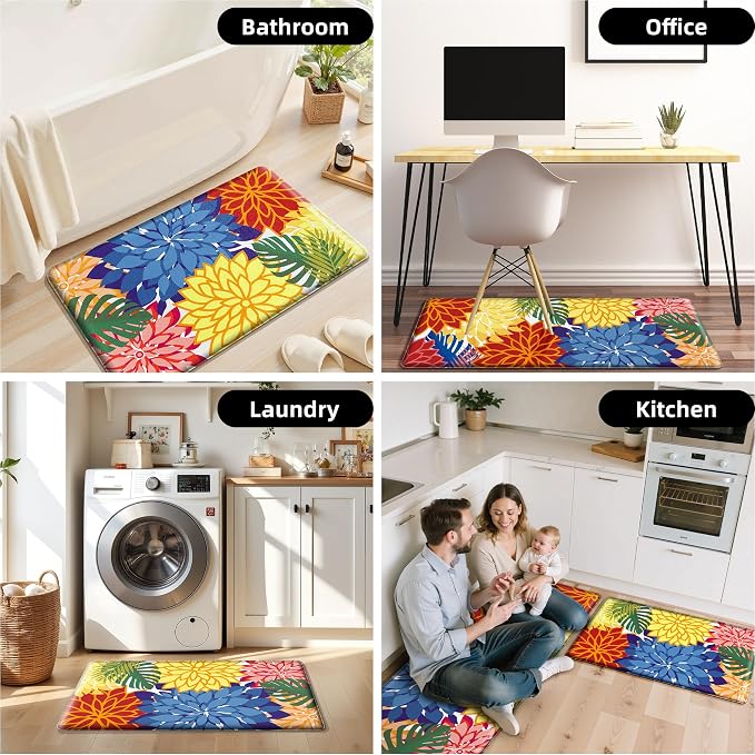 Arenarug Kitchen Mats for Floor 2PCS Cushioned Anti Fatigue Kitchen Mats - Image 7