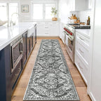 HEBE Hallway Runner Rug 2'x8' Washable Vintage Distressed Area Rugs Non Slip - Image 8