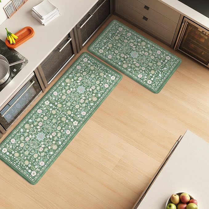 KIMODE Comfort Kitchen Mats for Floor Cushioned Anti Fatigue, Farmhouse Floral - Image 8