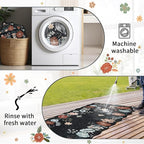 Homcomoda Kitchen Mats for Floor 3PC, Floral Washable Kitchen Rugs Non Slip - Image 6