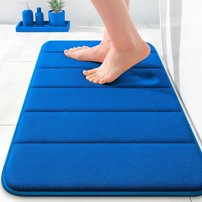OLANLY Memory Foam Bath Mat 35x16, Super Soft Absorbent Bathroom Rugs, Quick Dry by OLANLY