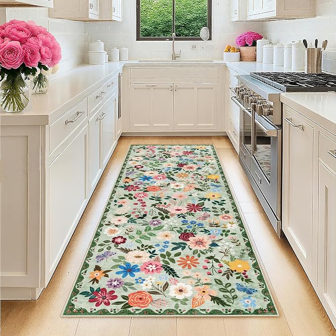 Runner Rug for Entryway: 2x5 Kitchen Rugs Non Slip Washable Ultra-Thin Soft by PLHXFRSoftAreaRugs