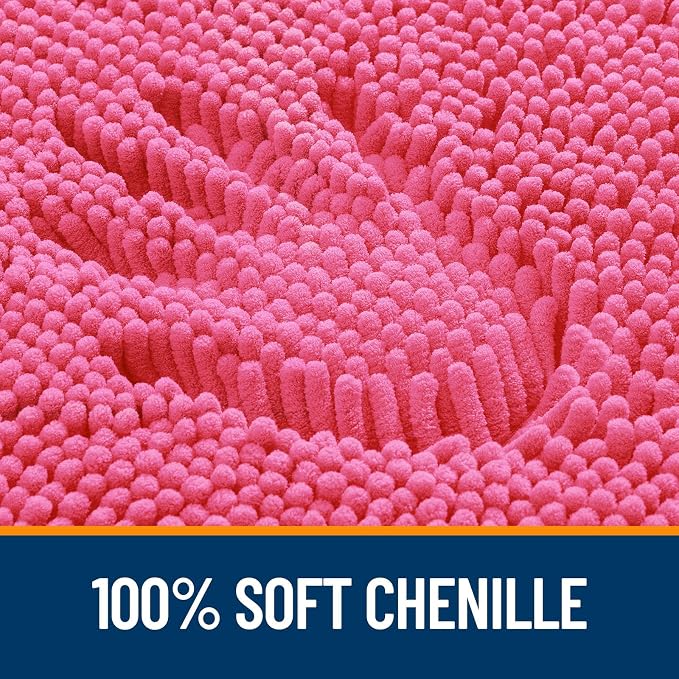 OLANLY Large Bathroom Rugs 44x32, Extra Soft Absorbent Chenille Bath Rugs - Image 3