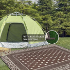 Pauwer Waterproof Outdoor Rug 8x10, Reversible Plastic Straw Patio Camping Rug - Image 6