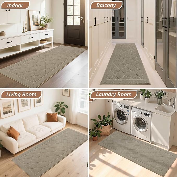BEQHAUSE Dirt Trapper Door Mat 24" x 60", Doormat Non-Slip Entryway Rugs - Image 8