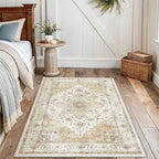 AMADA HOMEFURNISHING 4x6 Washable Area Rug, Low-Profile Entryway Rug - Image 8
