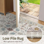 Rugxara Door Mat Floral Entryway Rug, Washable Samll 2x3 Rug, Boho Front Door - Image 8