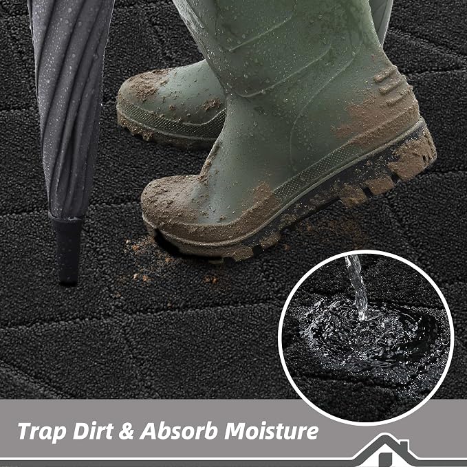 BEQHAUSE Dirt Trapper Door Mat 32" x 72", Doormat Non-Slip Entryway Rugs - Image 3