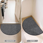 BEQHAUSE Dirt Trapper Door Mat 17" x 30" Half Circle Non-Slip Washable Doormats - Image 9