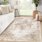 Area Rug 3x5 Washable Rug, Vintage Boho Medallion Entryway Rug Non-Slip Soft by VECARF