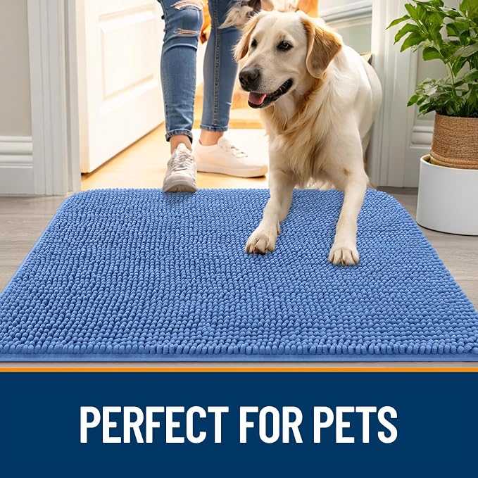 OLANLY Dog Door Mat for Muddy Paws 59x24, Absorbs Moisture and Dirt, Absorbent - Image 6