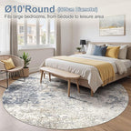 DMOYEST 10ft Round Area Rug Living Room Rugs - Image 3