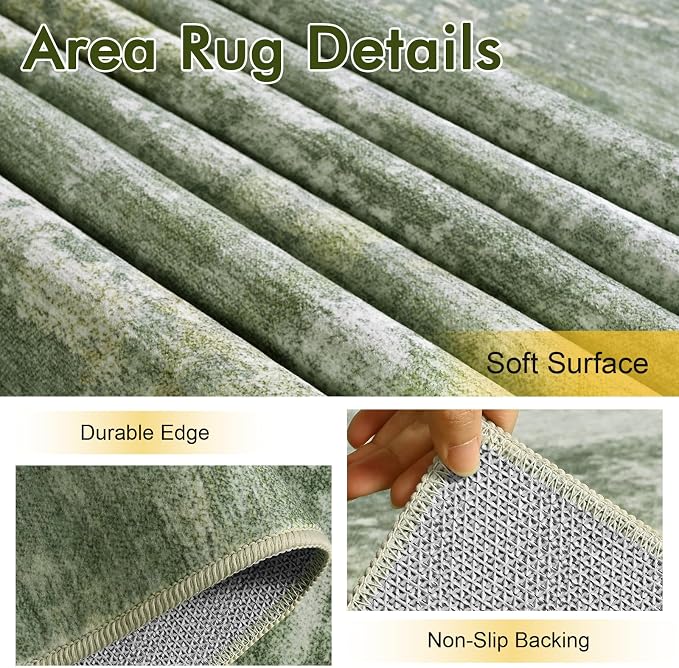 6x9 Ft Large Area Rugs for Living Room, Soft Non-Slip Washable Rugs Modern - Image 6