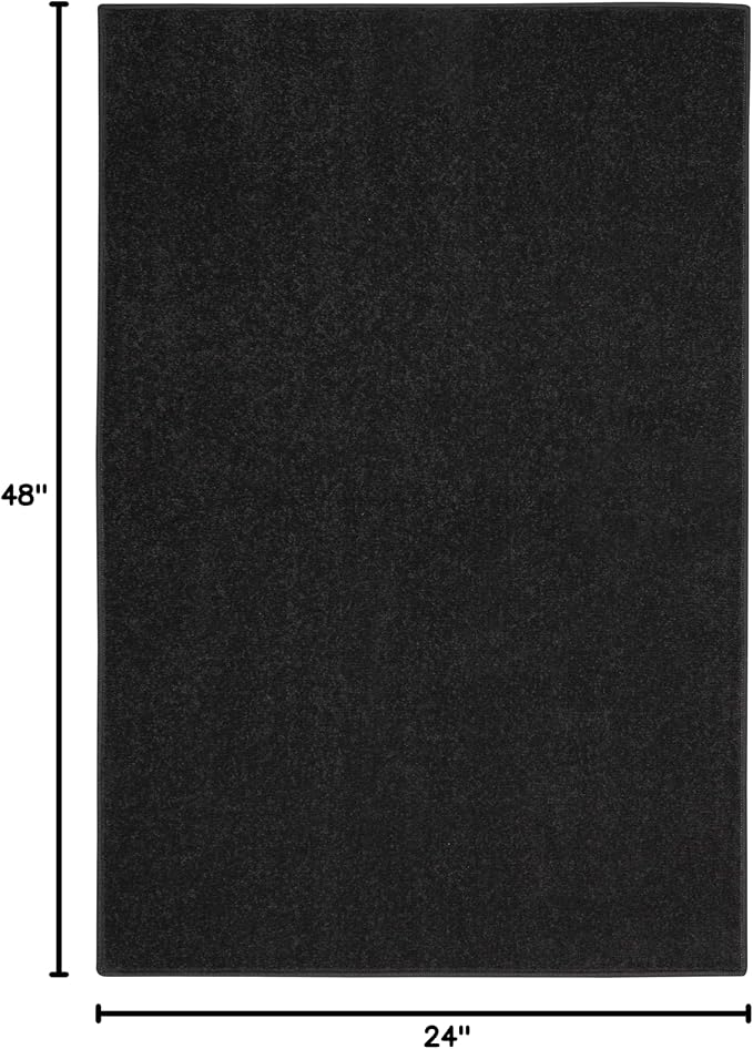 Nourison Home Nourison Essentials Black 2' x 4' Area Rug - Image 2