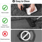 qulint 4x6 Bedroom Area Rug, Soft Fluffy Dark Grey Rug - Image 4