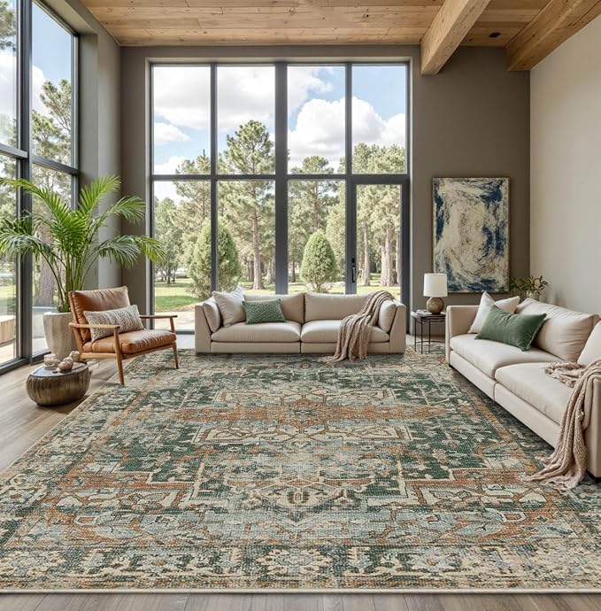 Rugxara 9x12 Area Rug for Living Room Bedroom, Extra Large Washable Rug by Rugxara