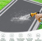 HappyTrends, Outdoor Rug, Patio Rug, Reversible Portable Plastic Straw Rug - Image 5