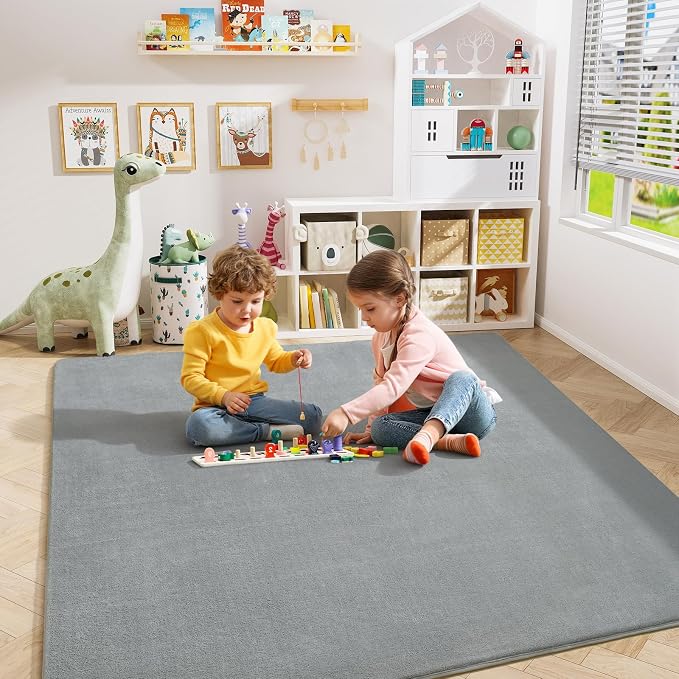 Amearea 4x4 Square Area Rugs for Bedroom Living Room, Modern Grey Thickened - Image 6