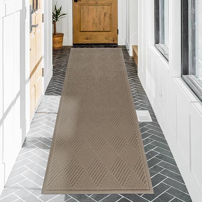HIYARD Sturdy Front Door Mat, Absorbent Muddy Dirt Resist Welcome Door Mats by HIYARD