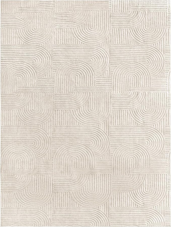 Pauwer 9x12 Washable Area Rugs for Living Room Modern Beige Solid Color Soft - Image 9