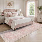 Latte&Fog Pink 2x10 Kitchen Runner Rug Non Slip, Washable Long Runner Rugs - Image 2